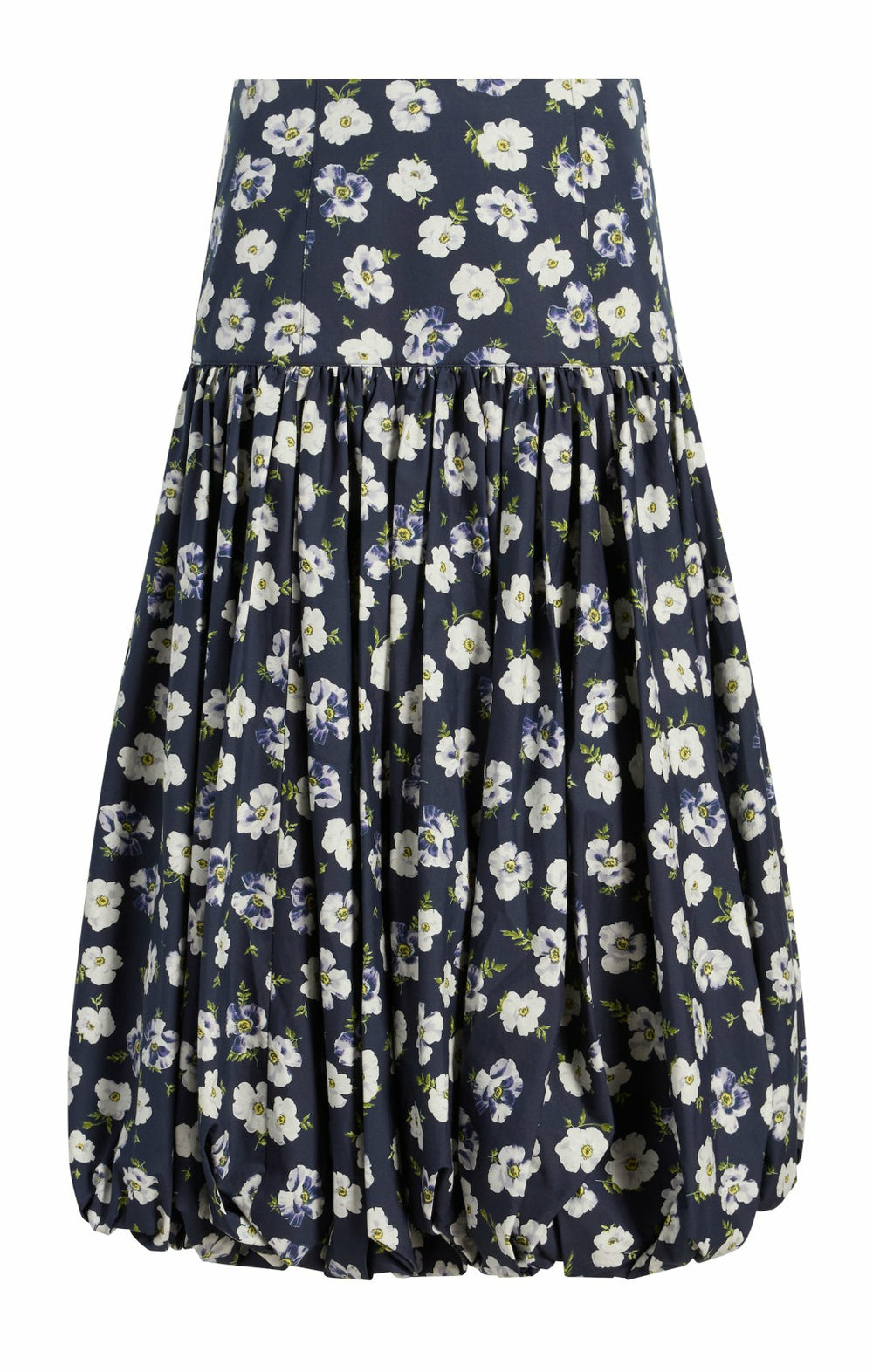 Mini Tossed Poppies Ellah Skirt Navy Multi