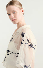 Heligan Top Ivory/Navy