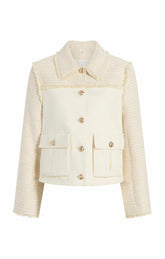 Braided Tweed Liliana Jacket Whisper White/Gardenia