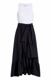 Zayla Dress White/Navy