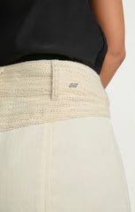 Braided Tweed Gaelle Shorts Whisper White/Gardenia