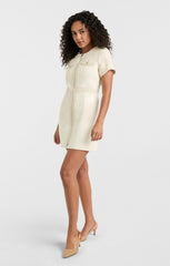 Braided Tweed Layla Dress Whisper White/Gardenia