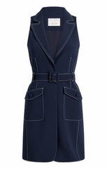 Belize Dress Navy/White