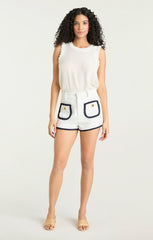 Contrast Auden Short White/Navy