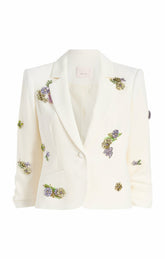 Crystal Ivy Le Petit Khloe Blazer Ivory/Yolk Multi