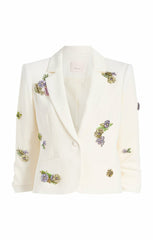 Crystal Ivy Le Petit Khloe Blazer Ivory/Yolk Multi