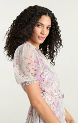 Midsummer Bloom Halbini Dress Ivory Multi