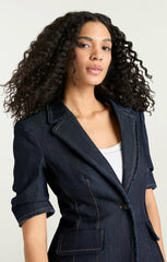 Short Sleeve Sallie Blazer Indigo