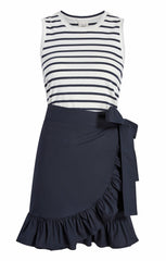 Stripe Mahlia Dress Navy/Navy