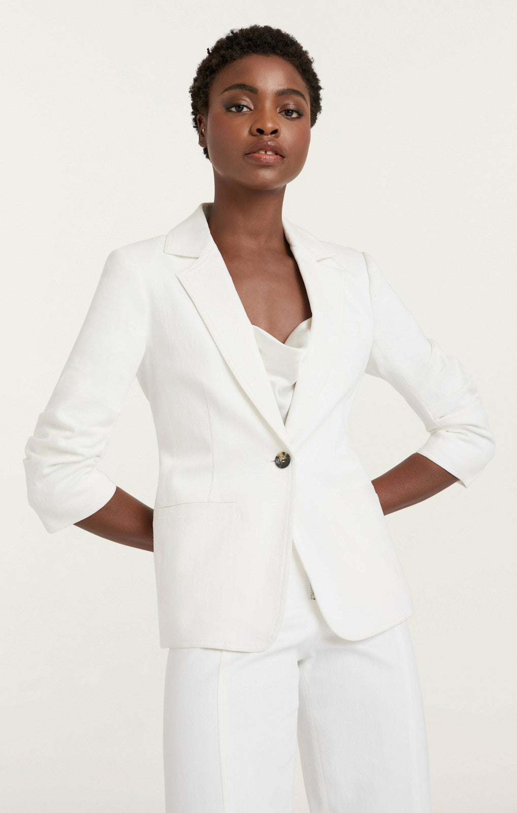 Denim Khloe Blazer White
