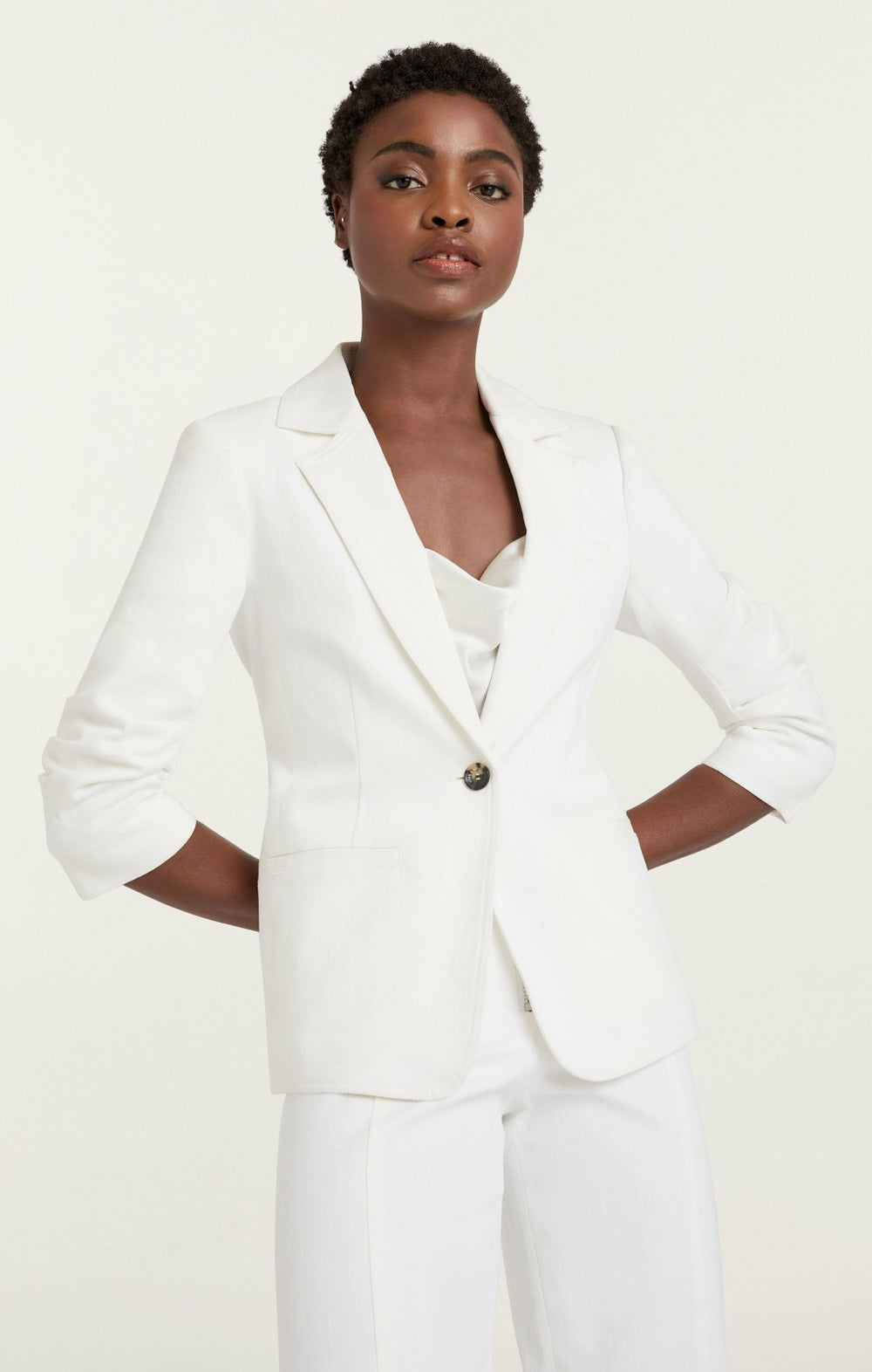 Denim Khloe Blazer White