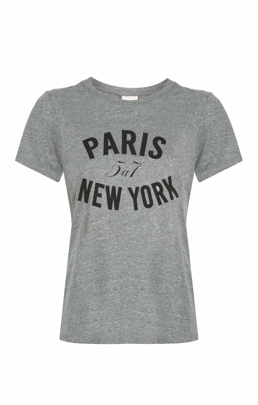 Paris New York Tee Heather Grey/Black