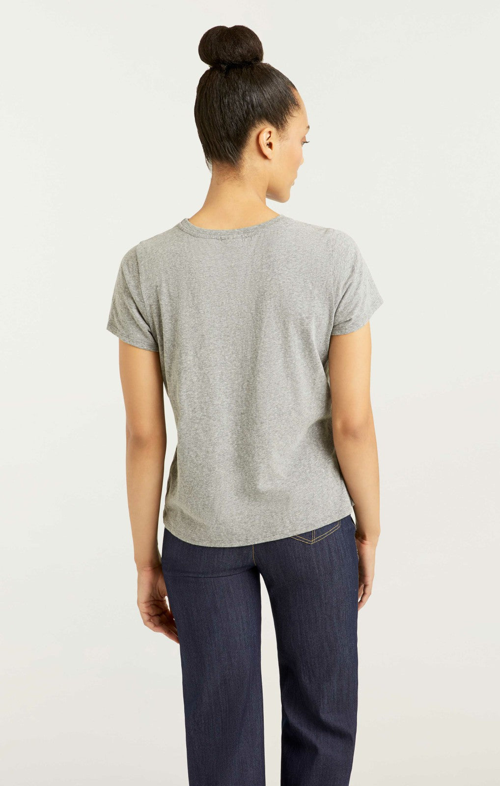 Paris New York Tee Heather Grey/Black