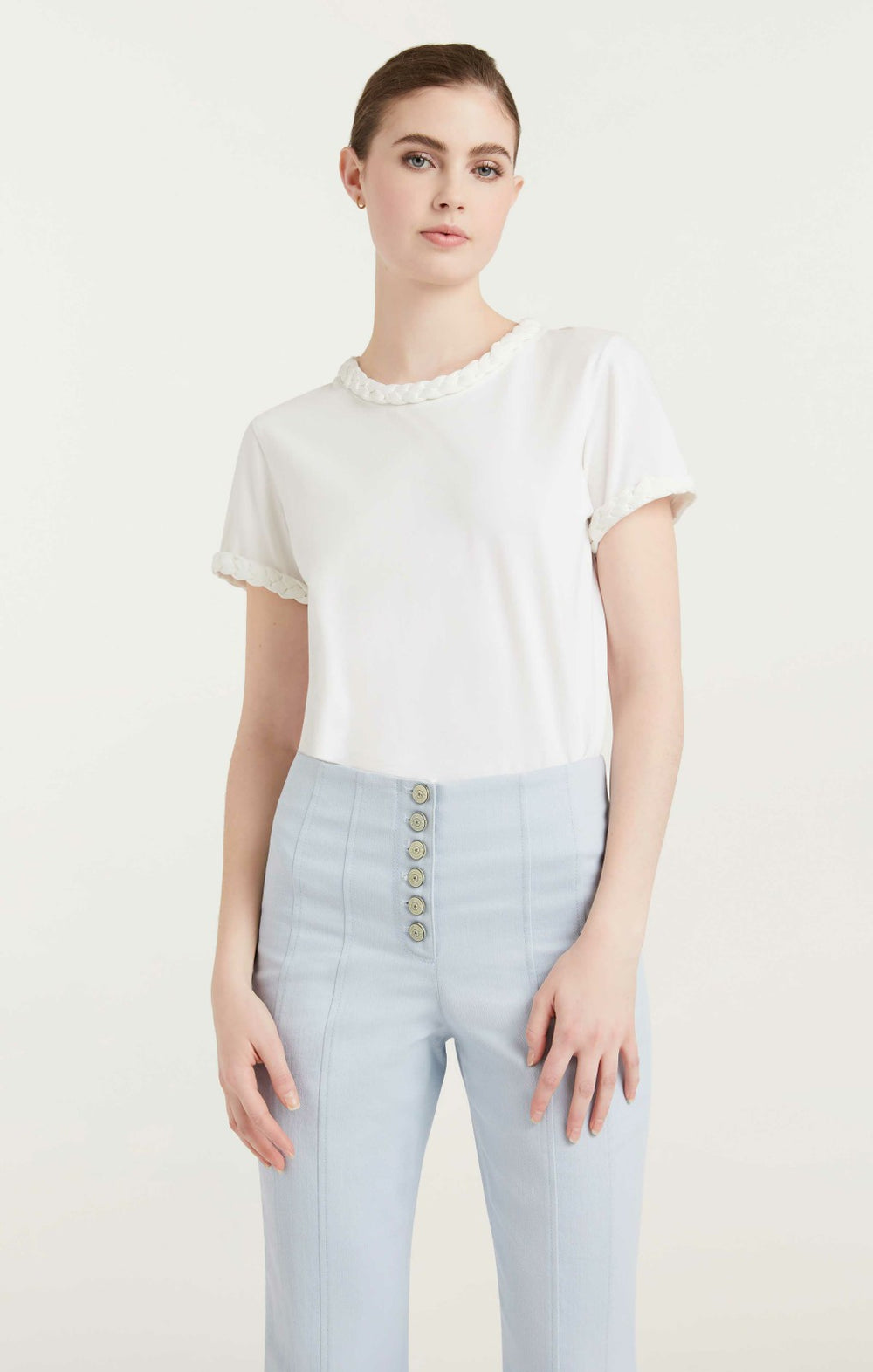 Braided Tee White