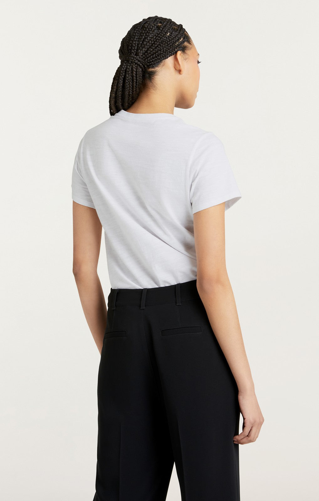 Shrunken Fringe Bonjour Tee White/Black