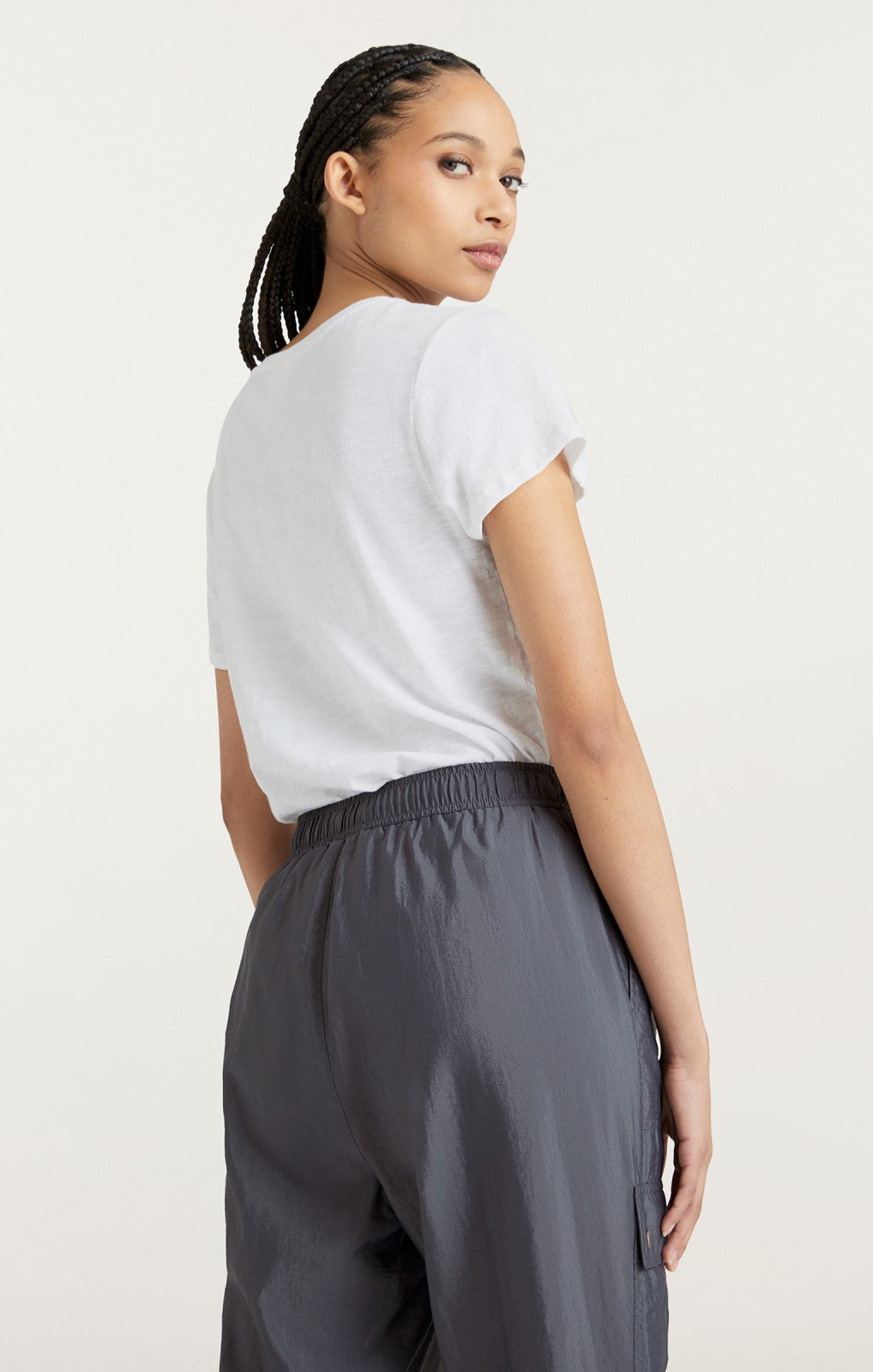 Shrunken Oui Oui Tee White/Black
