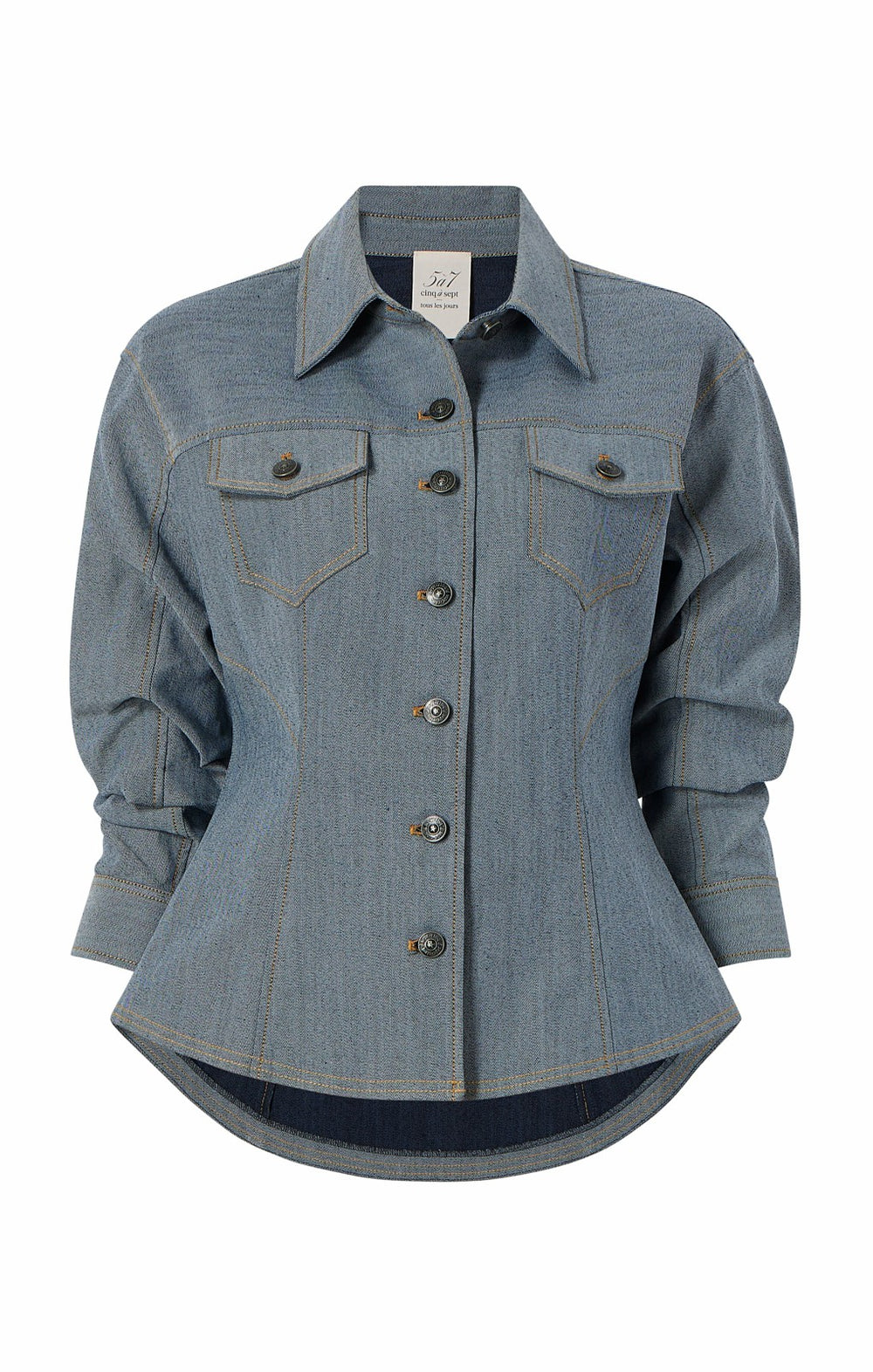 Reverse Denim Scrunched Canyon Jacket Light Indigo