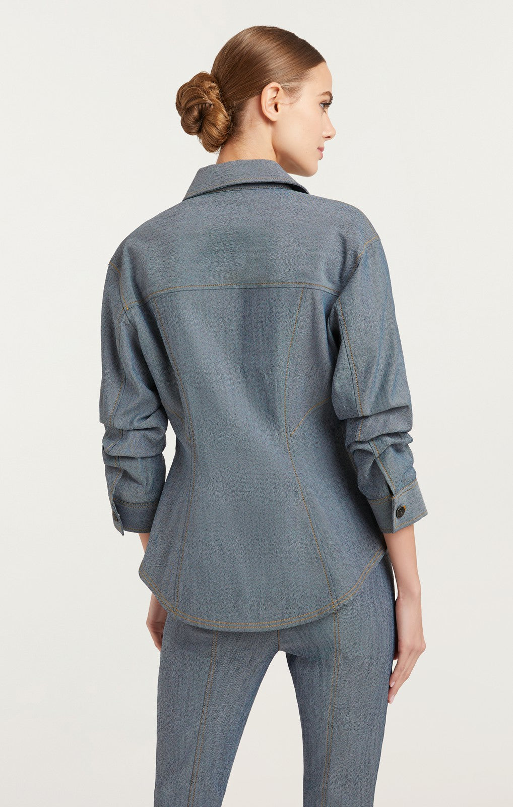 Reverse Denim Scrunched Canyon Jacket Light Indigo