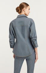 Reverse Denim Scrunched Canyon Jacket Light Indigo