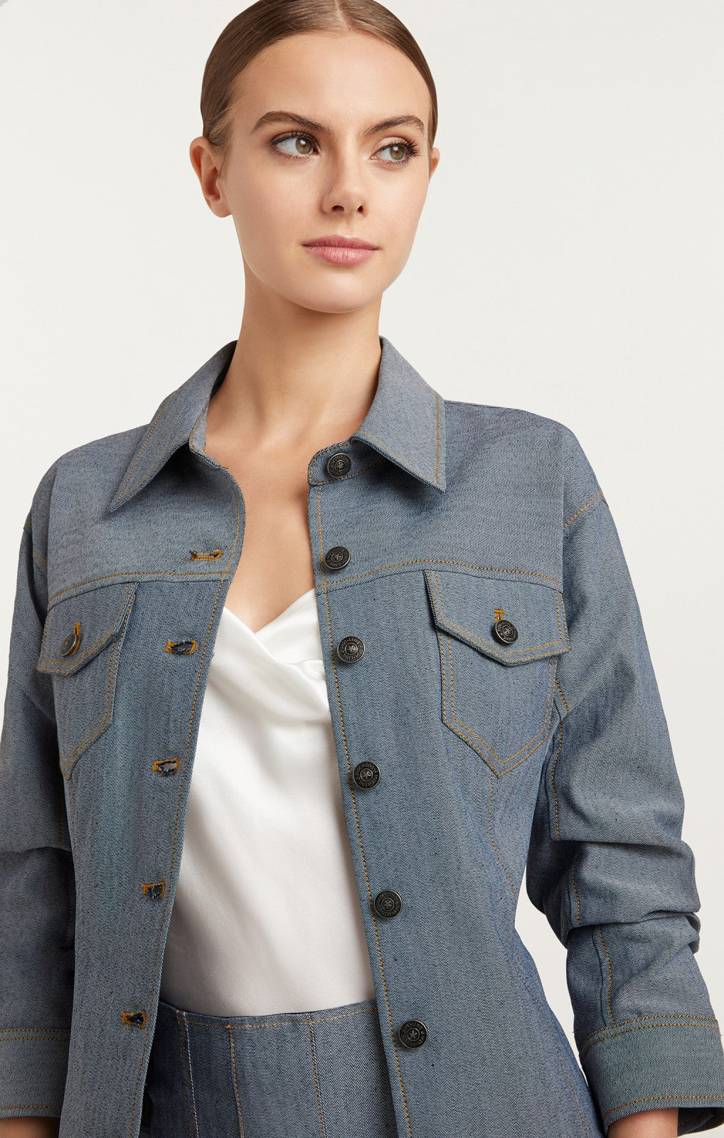 Reverse Denim Scrunched Canyon Jacket Light Indigo