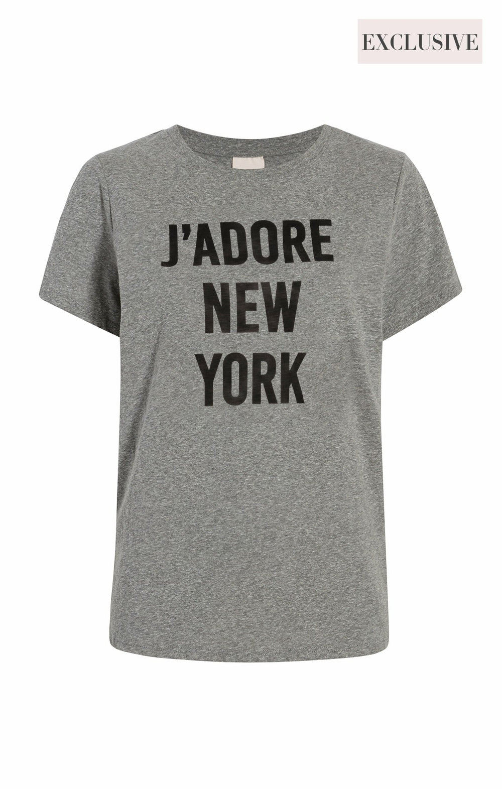 J'adore New York Tee Heather Grey/Black