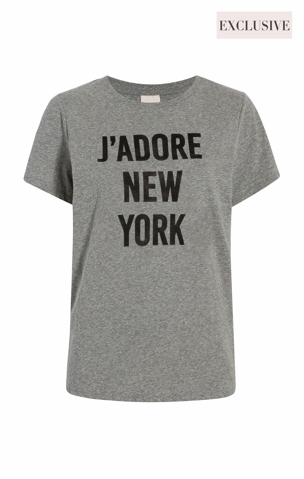 J'adore New York Tee Heather Grey/Black