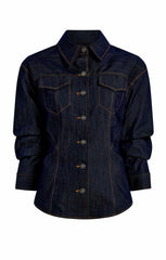 Denim Scrunched Canyon Jacket Indigo