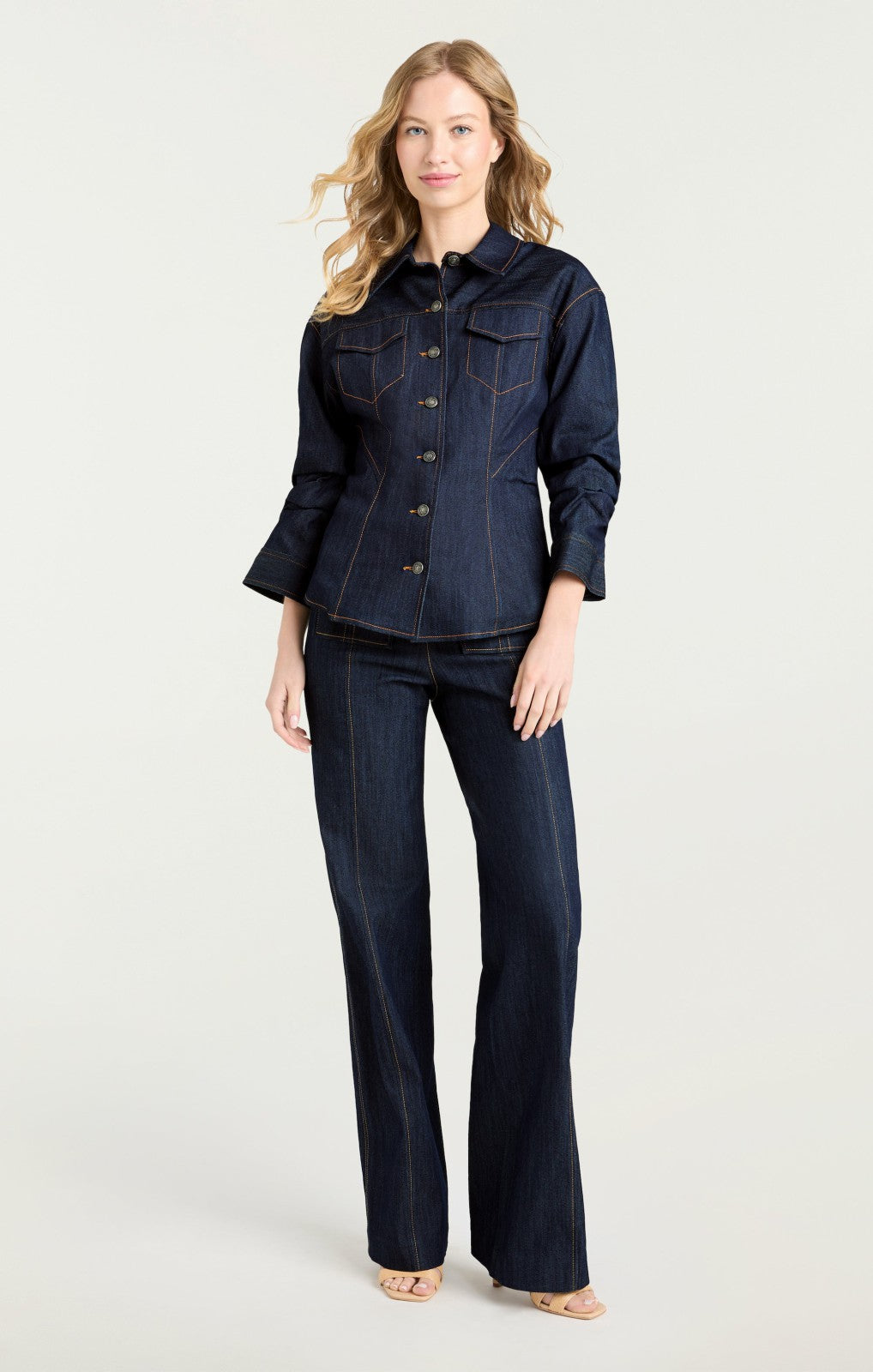 Denim Scrunched Canyon Jacket Indigo