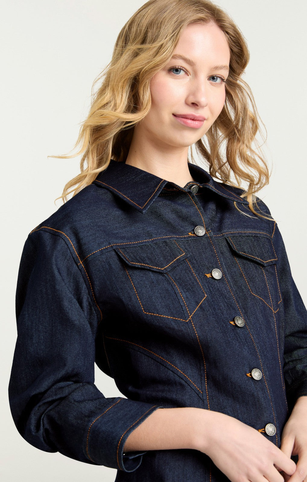 Denim Scrunched Canyon Jacket Indigo