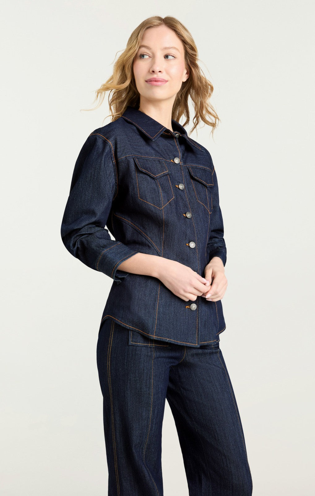 Denim Scrunched Canyon Jacket Indigo