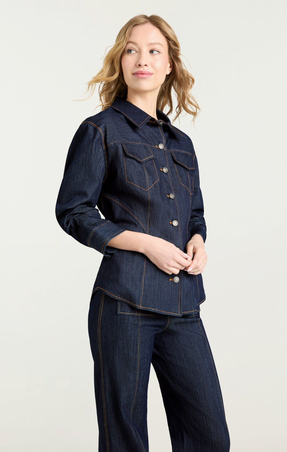 Denim Scrunched Canyon Jacket Indigo