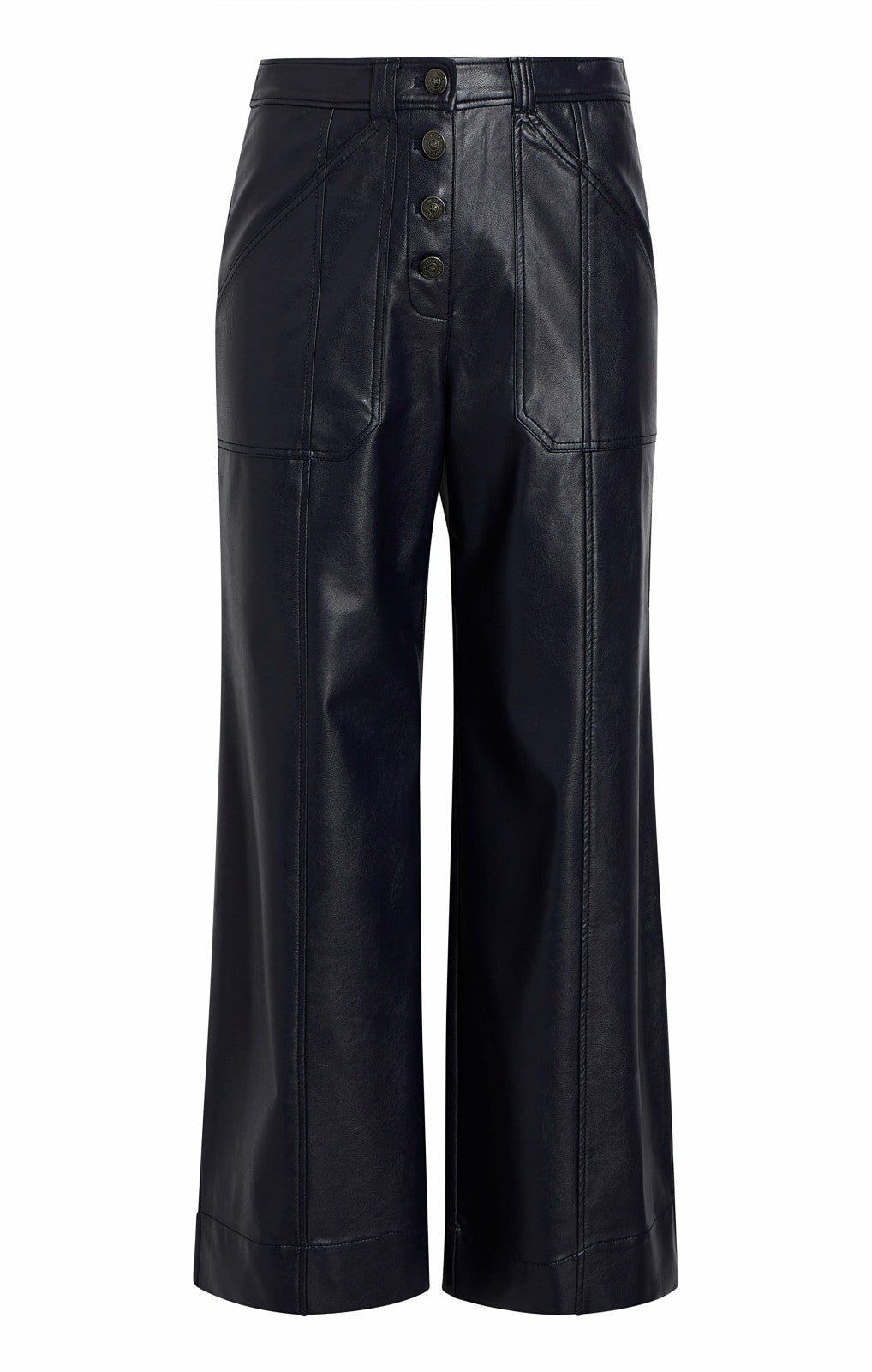 Vegan Leather Benji Pant Navy