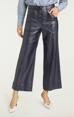 Vegan Leather Benji Pant Navy