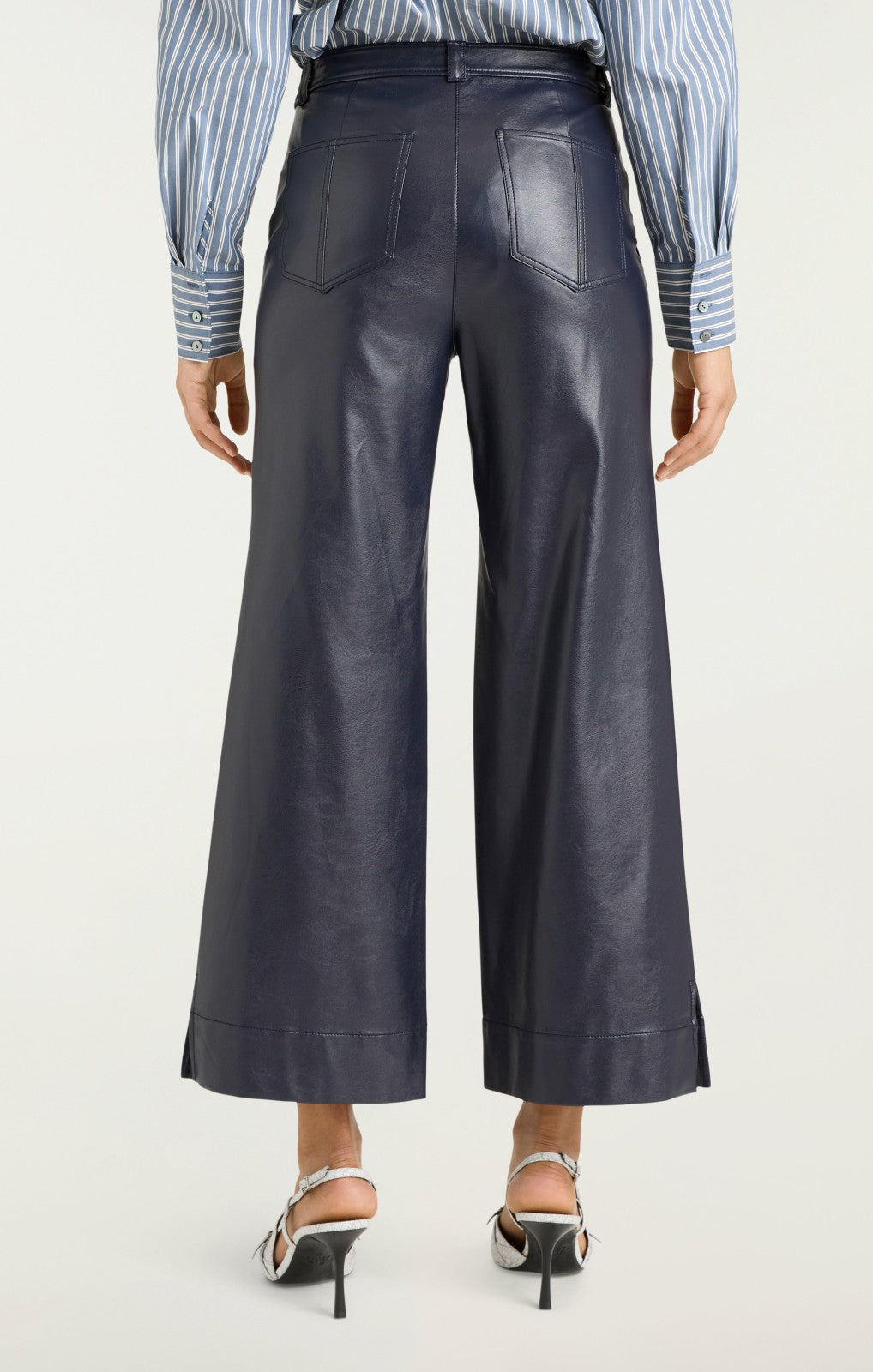 Vegan Leather Benji Pant Navy