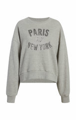 Rhinestone Paris New York Brandy Pullover Heather Grey/Black