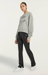 Rhinestone Paris New York Brandy Pullover Heather Grey/Black