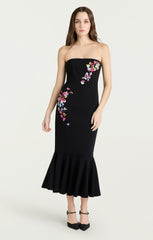Paillette Vines Juniper Dress Black/Multi
