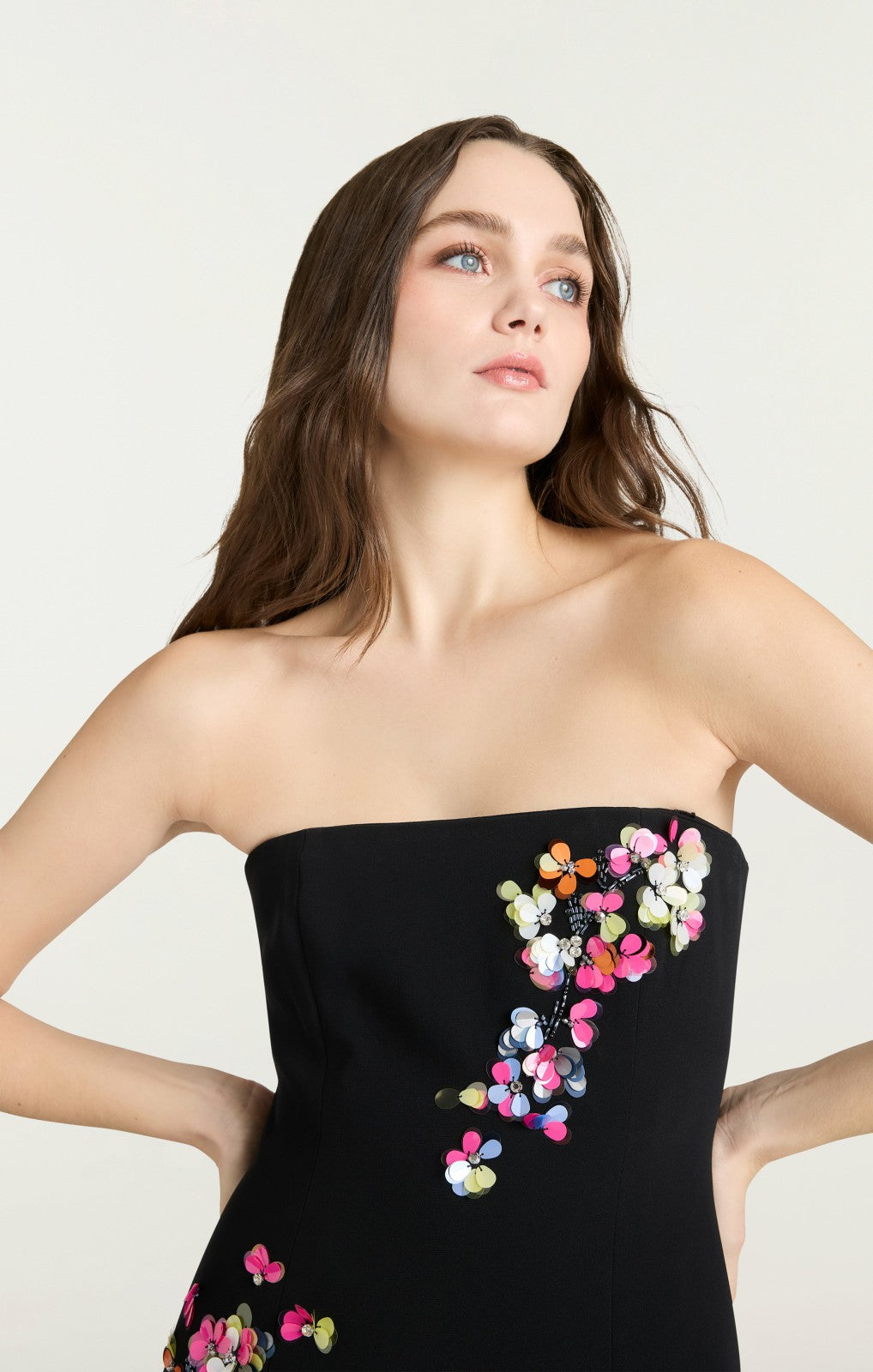 Paillette Vines Juniper Dress Black/Multi