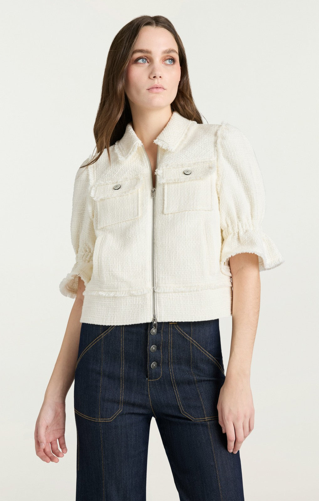 Boucle Holly Jacket Gardenia