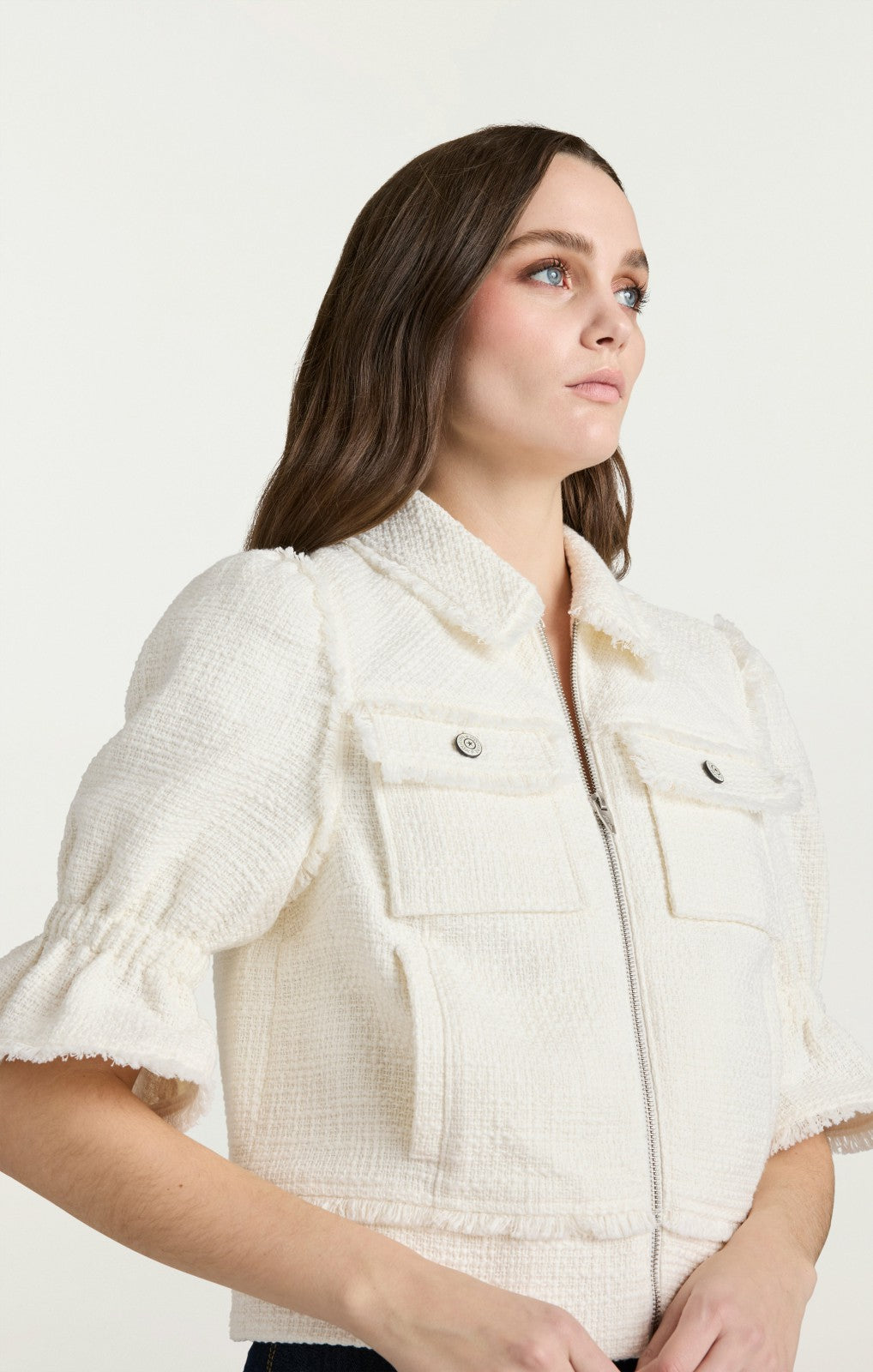 Boucle Holly Jacket Gardenia