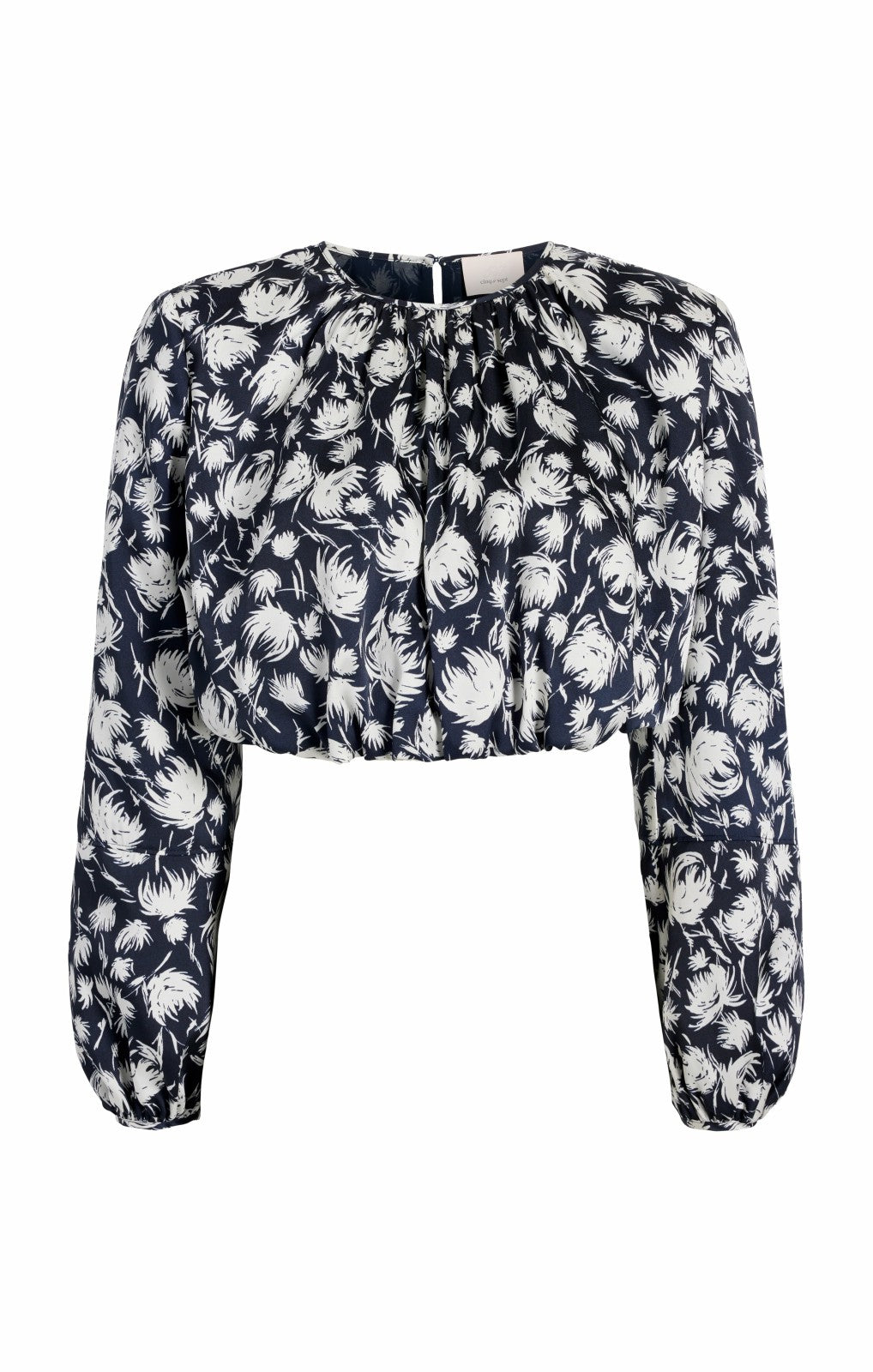 Graphic Floral Kamala Top Navy/Ivory