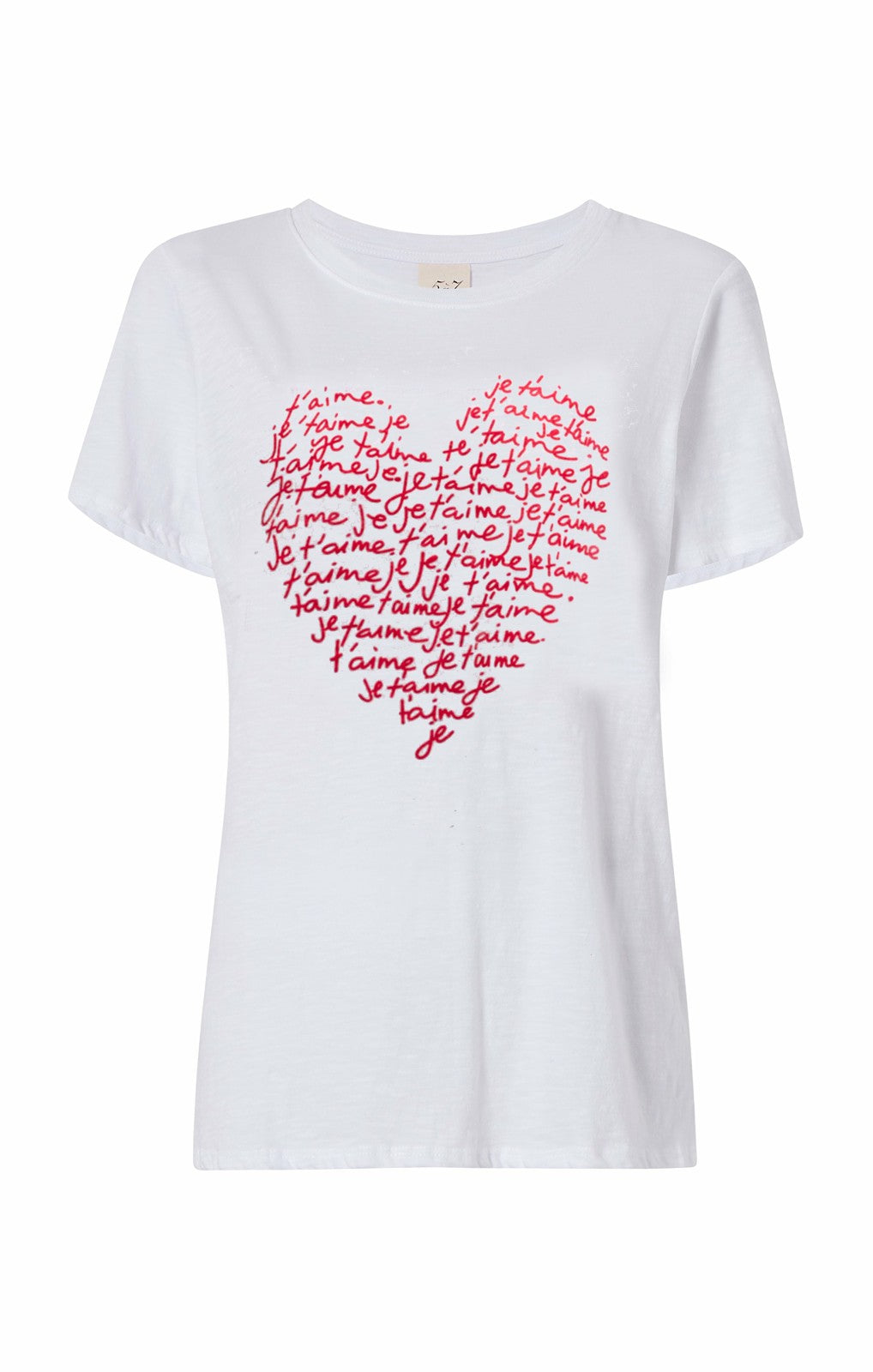 Je T'aime Heart Tee White/Red