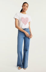 Je T'aime Heart Tee White/Red