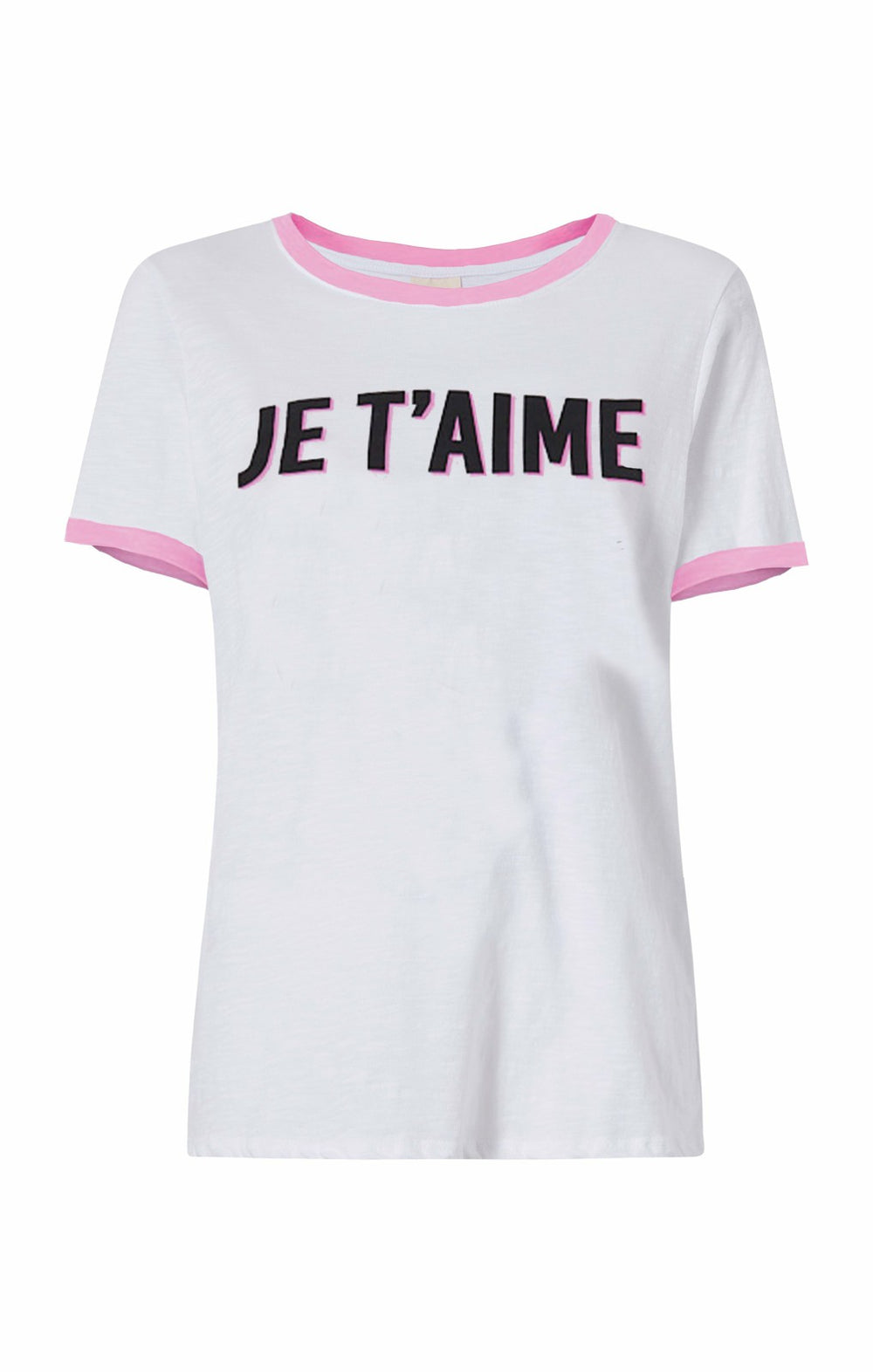 Two Tone Je T'aime Tee White/Carnation