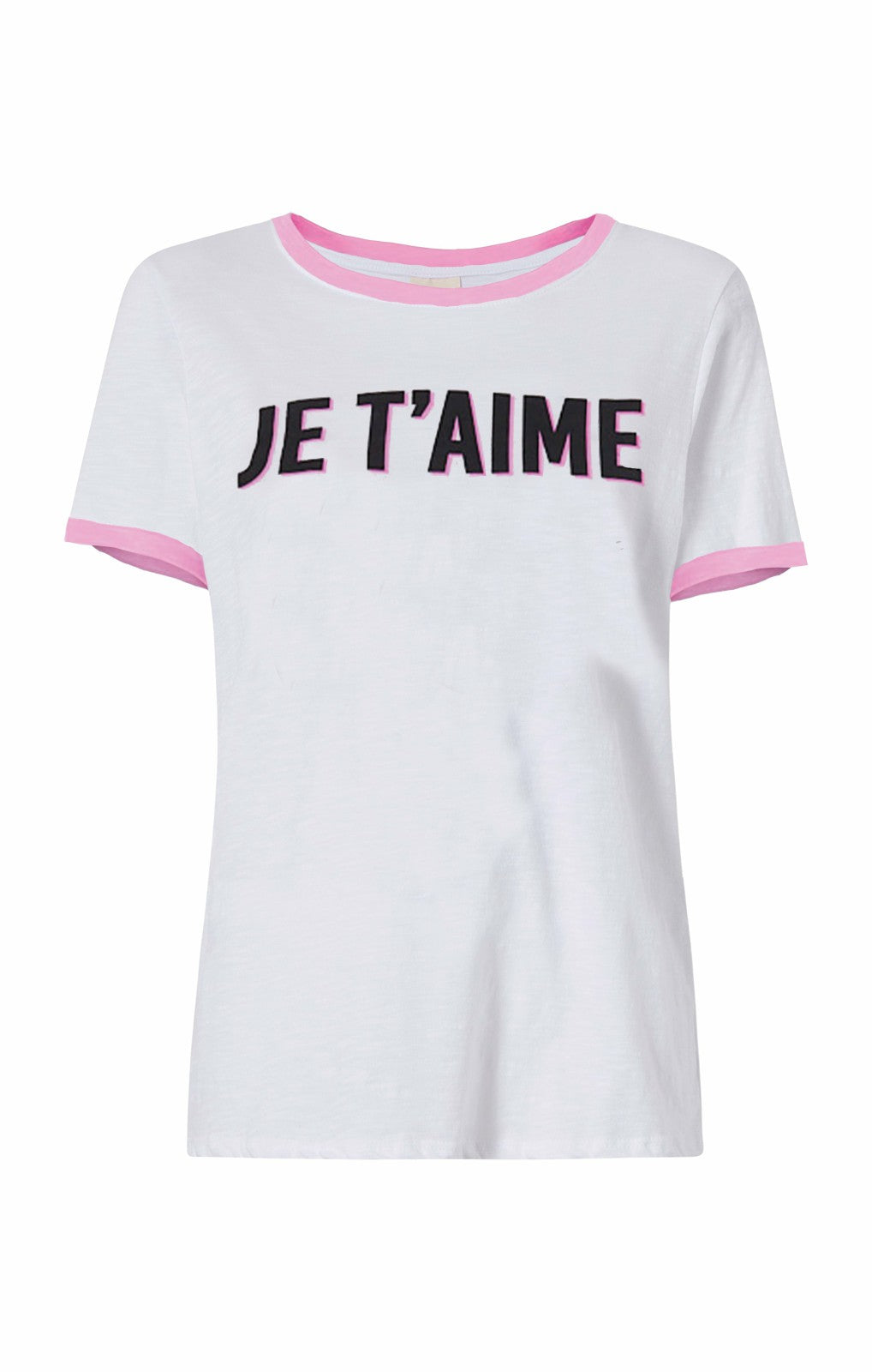 Two Tone Je T'aime Tee White/Carnation