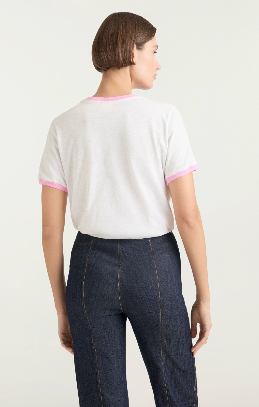 Two Tone Je T'aime Tee White/Carnation
