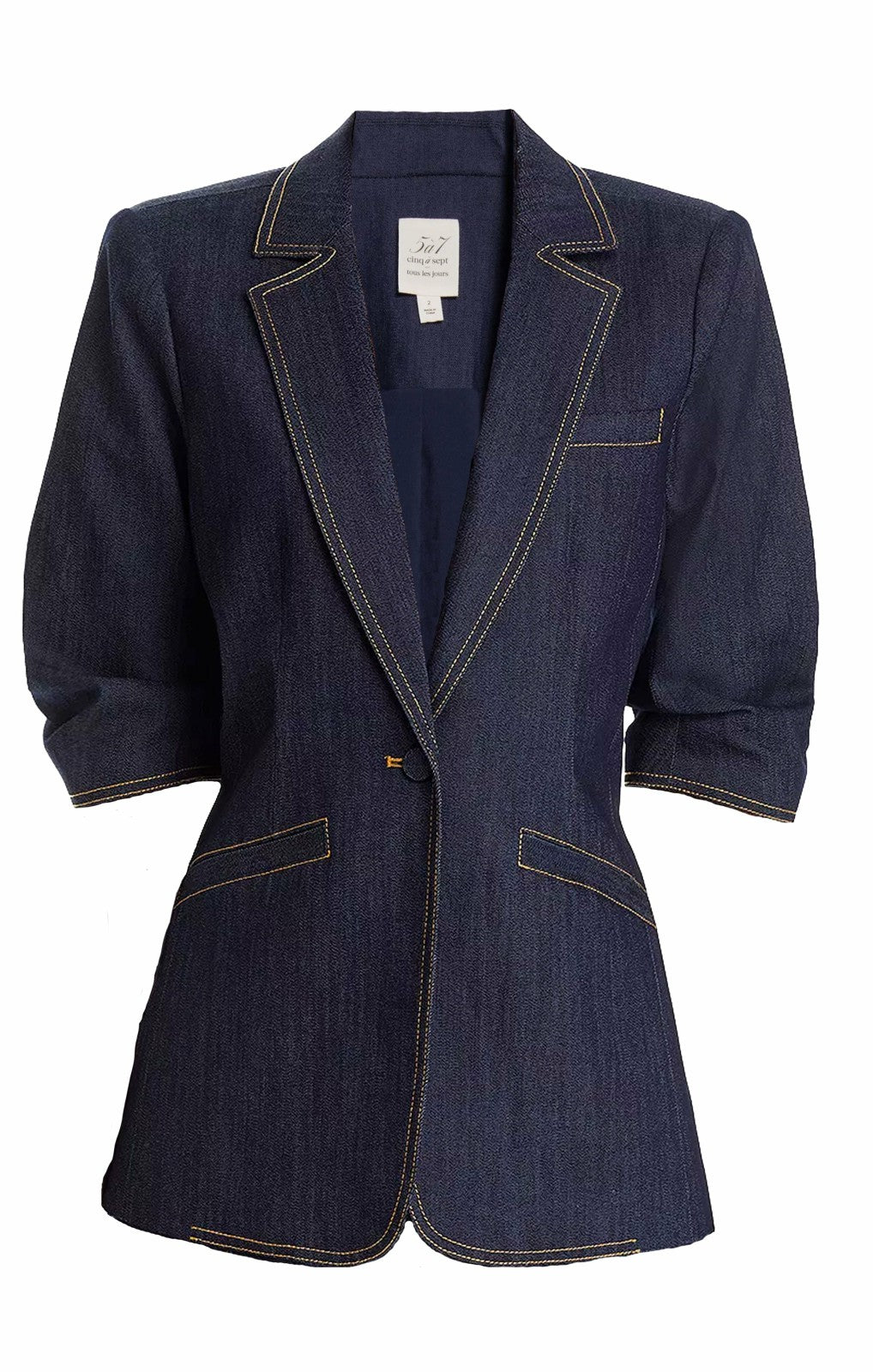 Denim Short Sleeve Khloe Blazer Indigo