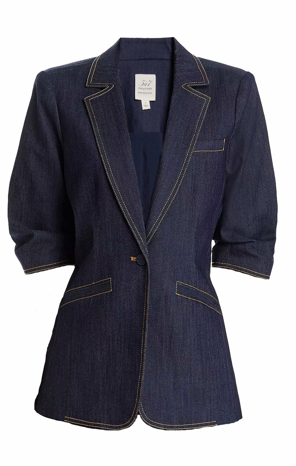 Denim Short Sleeve Khloe Blazer Indigo