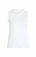 Sleeveless Braided Tee White