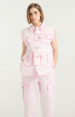 Sleeveless Vera Jacket Flamingo
